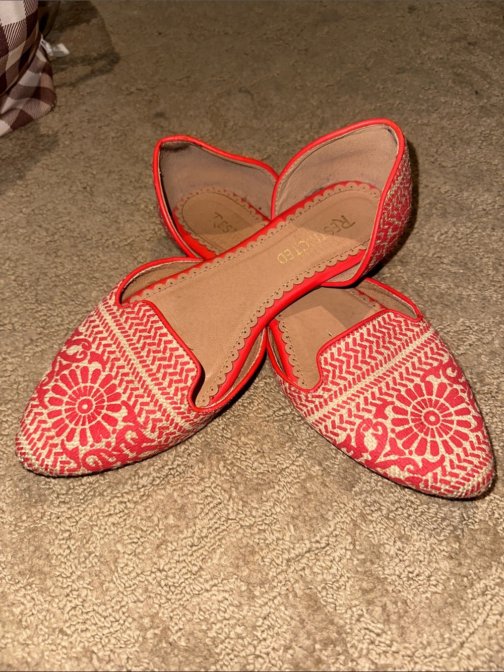 Coral Patterned Women’s Summer Flats